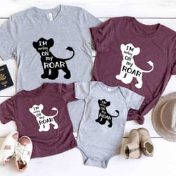 i'm working on my roar t-shirt, vacation shirt, lion movie, family vacation, family vacation t-shirt, disney kid shirt,