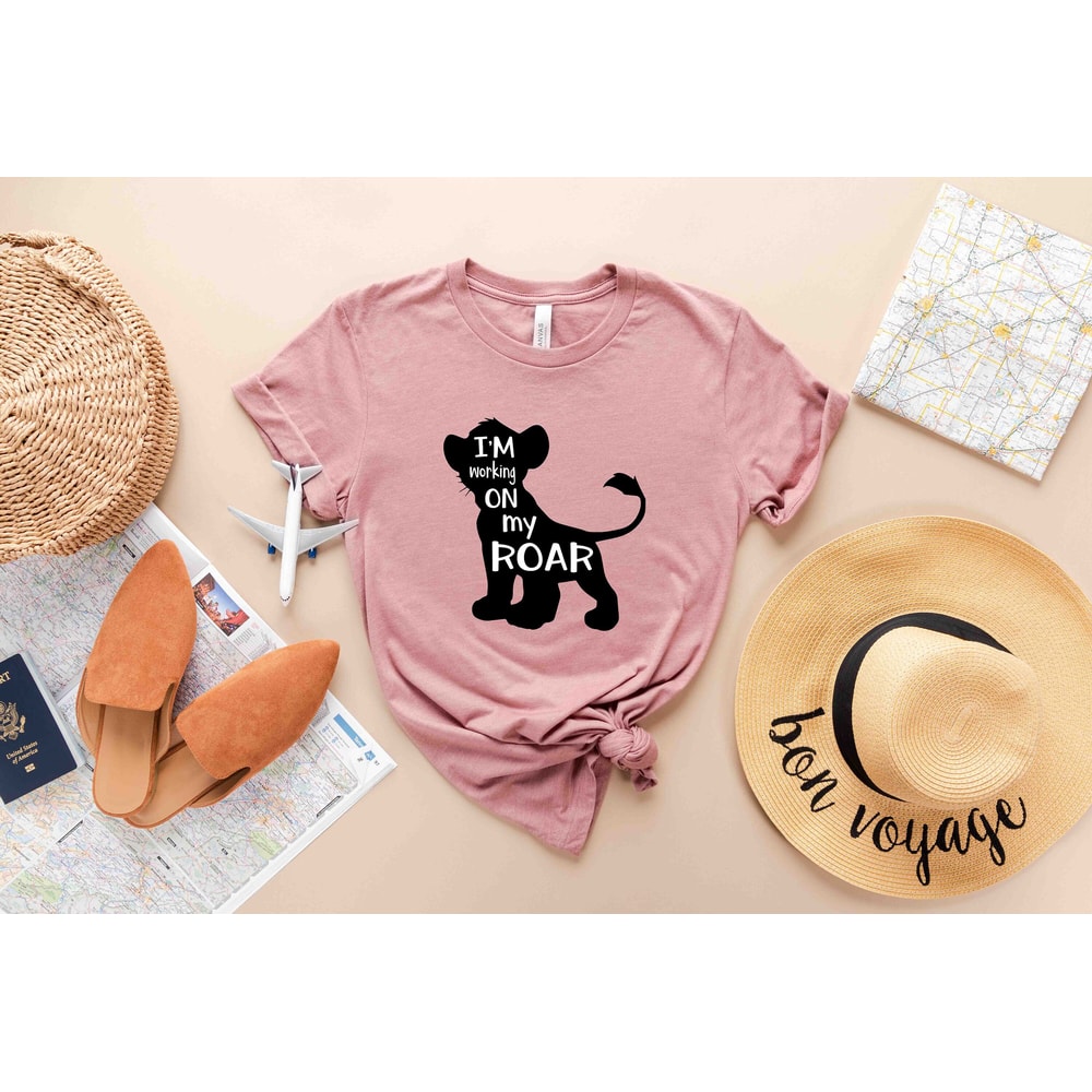 I'm Working on My Roar T-Shirt, Vacation Shirt, Lion Movie, Family Vacation, Family Vacation T-shirt, Disney Kid Shirt, Lion Shirt - 3.jpg