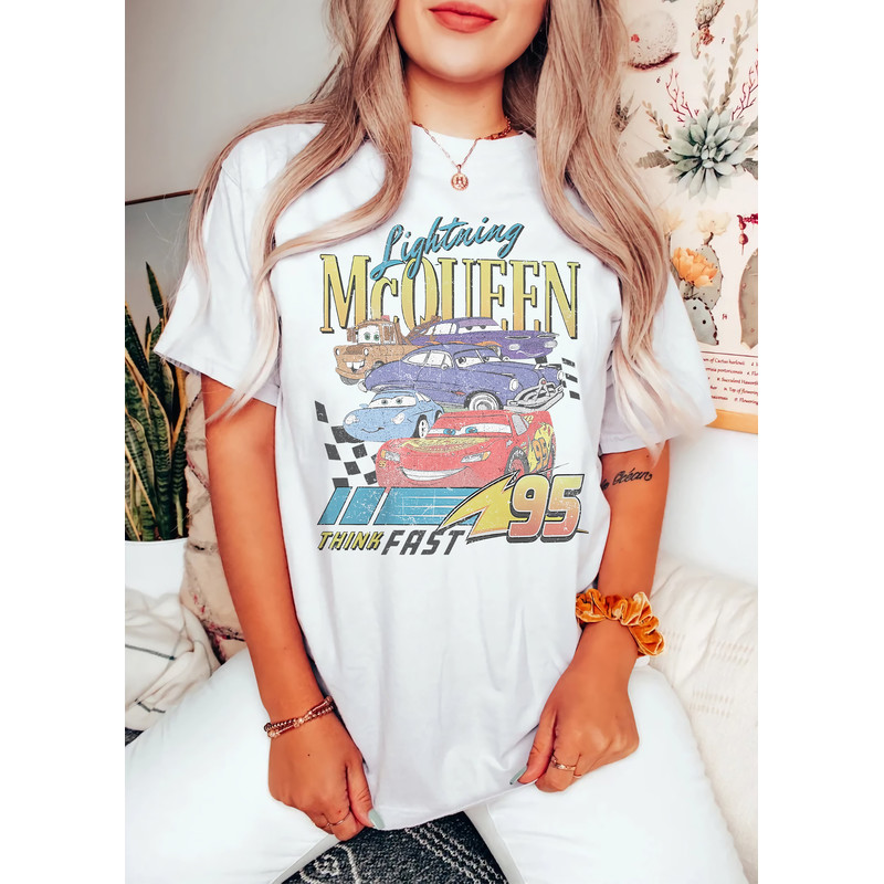 Retro Lightning Mcqueen Piston Cup Comfort Colors® Shirt, Disney Cars Shirt, Disney Shirts, Disney Pixar Shirt, Cars Shirt, Cars Land Shirt - 3.jpg