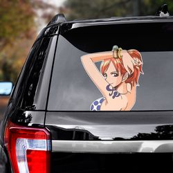 one piece sticker, anime decal, anime sticker, one piece, nami decal, one piece decal