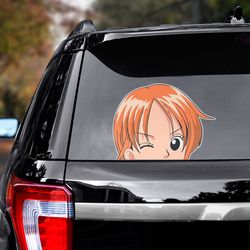 one piece sticker, anime sticker, one piece, nami decal, one piece decal, anime decal