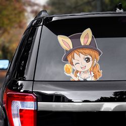 anime decal, one piece sticker, one piece, nami decal, one piece decal, anime sticker