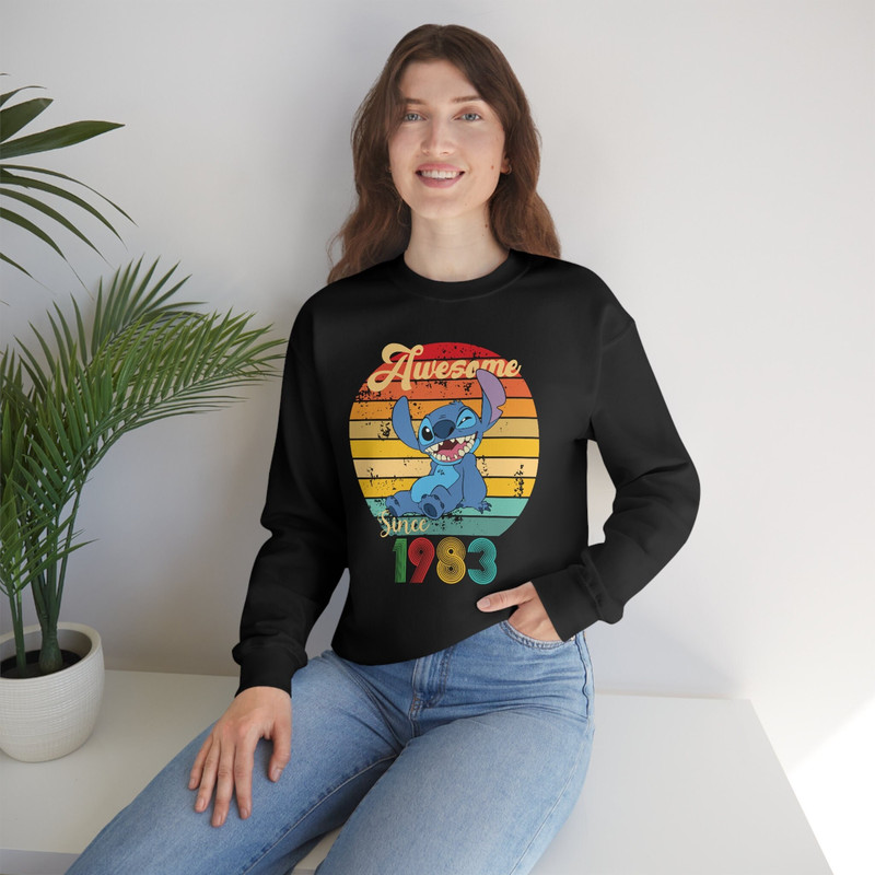 Stitch Custom Awesome Since Sweatshirt, Stitch Birthday T-shirt, Disney Mode Shirts, Personalized Birthday Tshirt - 1.jpg