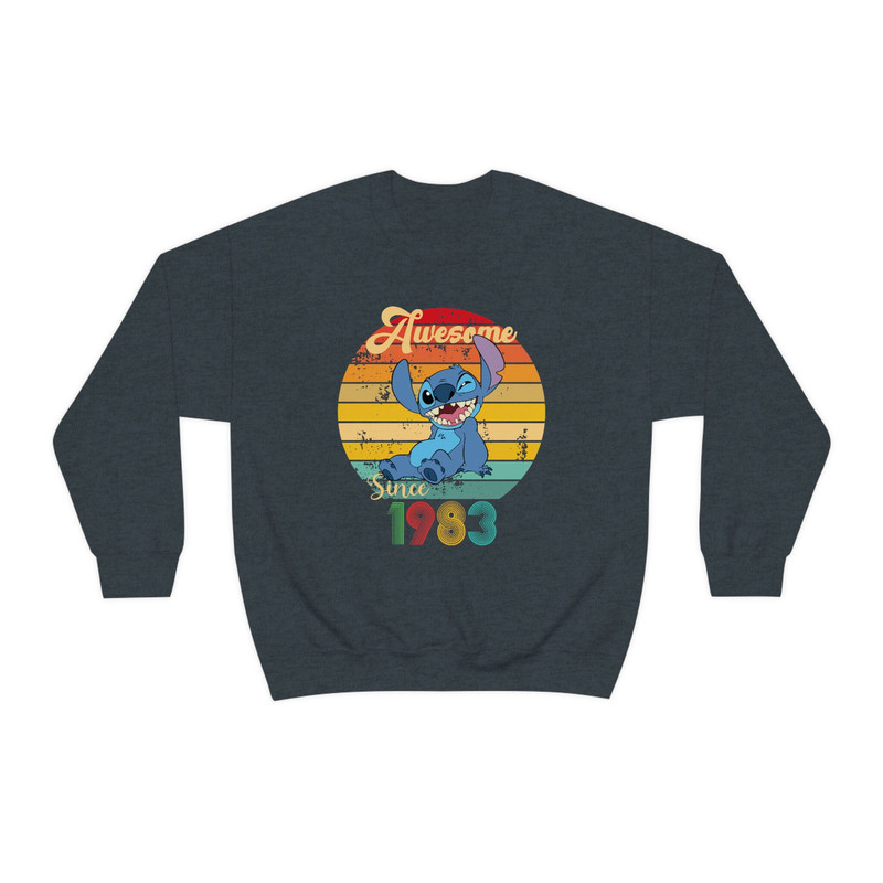 Stitch Custom Awesome Since Sweatshirt, Stitch Birthday T-shirt, Disney Mode Shirts, Personalized Birthday Tshirt - 4.jpg
