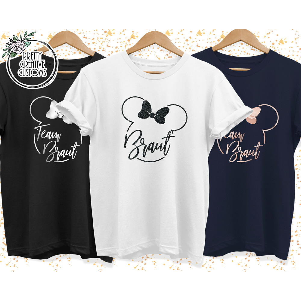 Team Braut Minnie Mouse Braut T-shirt Disney Braut Shirts Bachelorette T-shirts Bachelorette Party Shirts Bridal Party t-shirts - 8.jpg