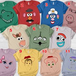 toy story characters shirt, matching family shirt, toy story friends shirt, toy story land shirt, t-rex woody jessie for