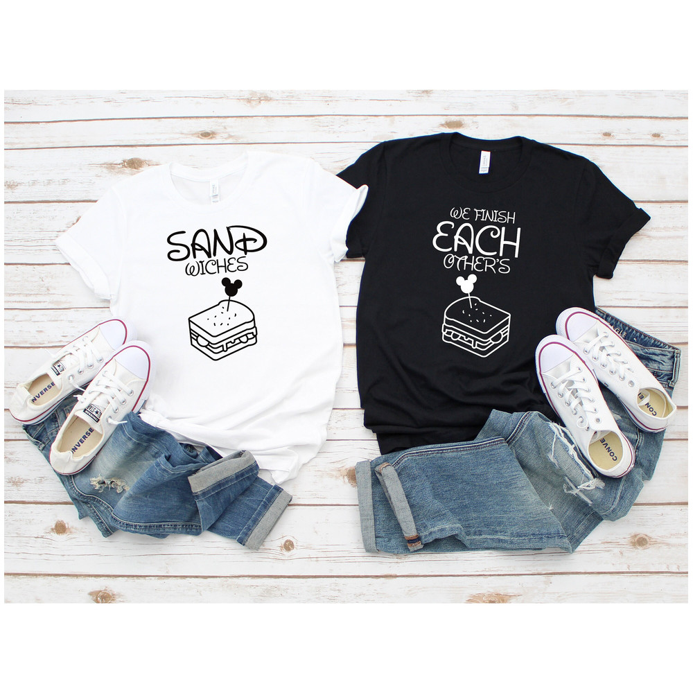 We Finish Each Other Sandwich T-Shirt, Disney Couple Shirts, Matching Couple Shirts, Disney Mouse Shirt, Disney Matching Tee - 1.jpg