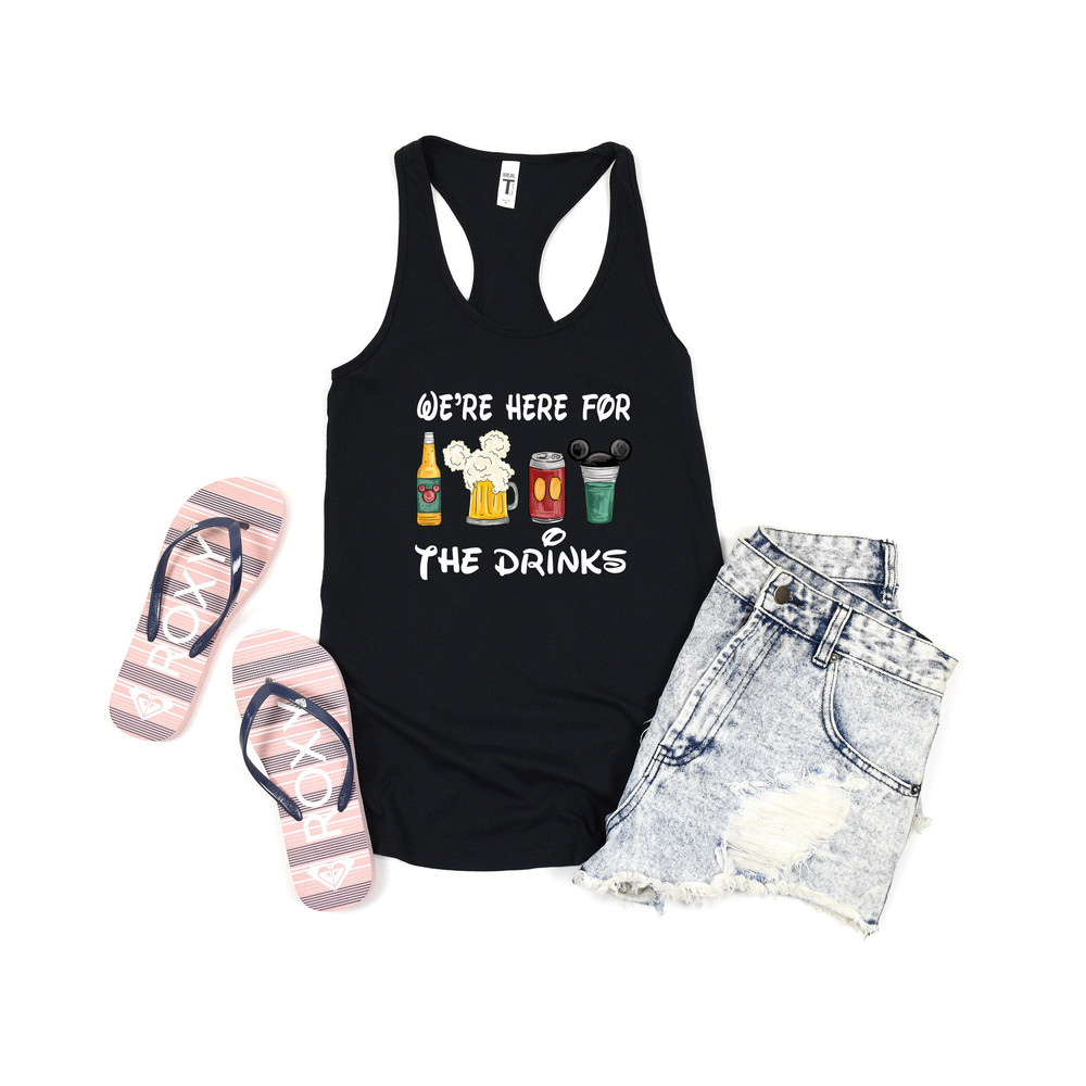 We're Here For The Snacks Shirts, We're Here For The Drinks T-shirt, Disney Matching, 2023 Disney Trip Shirts, Disneyworld Shirts For Family - 3.jpg