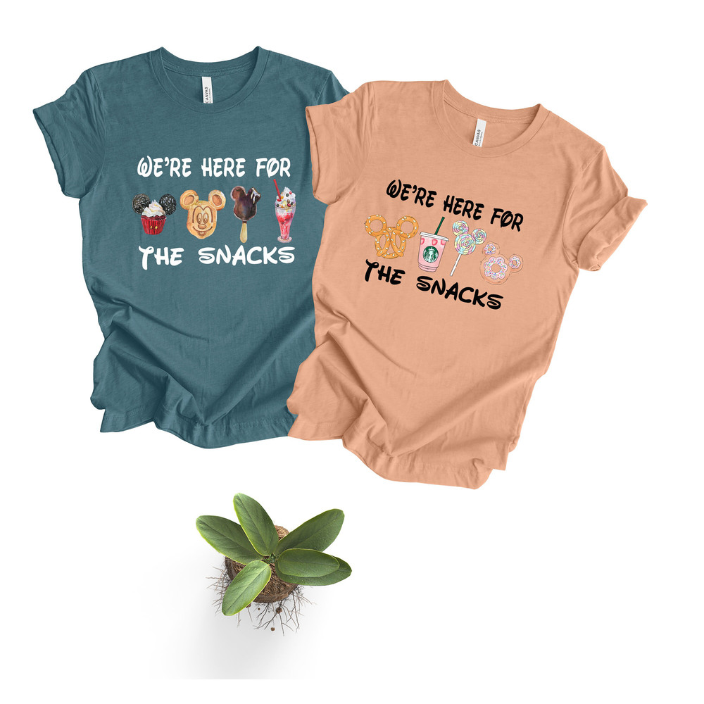 We're Here For The Snacks Shirts, We're Here For The Drinks T-shirt, Disney Matching, 2023 Disney Trip Shirts, Disneyworld Shirts For Family - 5.jpg