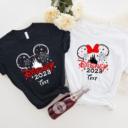 disney 2023 trip shirts, disney family vacation 2023, mickey and minnie t-shirt, disney couple tee, disney castle shirt,