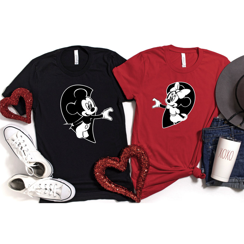 Disney Couple Shirt, Disneyworld Couple Tee, Mickey Minnie Couple T-shirts, Disney Trip Couple Tee, Valentines Day Gift Tee - 3.jpg