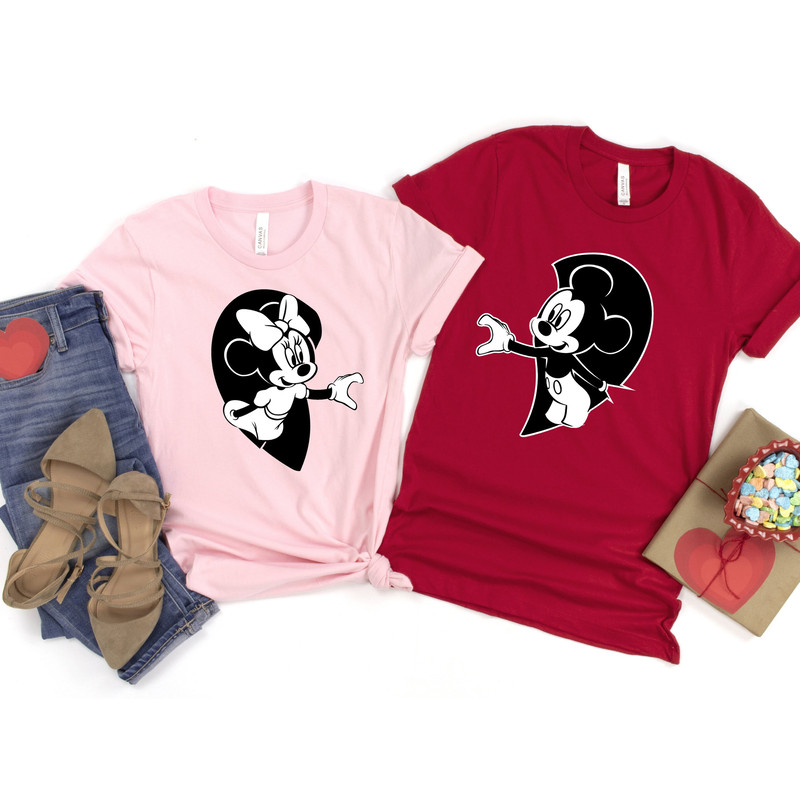 Disney Couple Shirt, Disneyworld Couple Tee, Mickey Minnie Couple T-shirts, Disney Trip Couple Tee, Valentines Day Gift Tee - 4.jpg