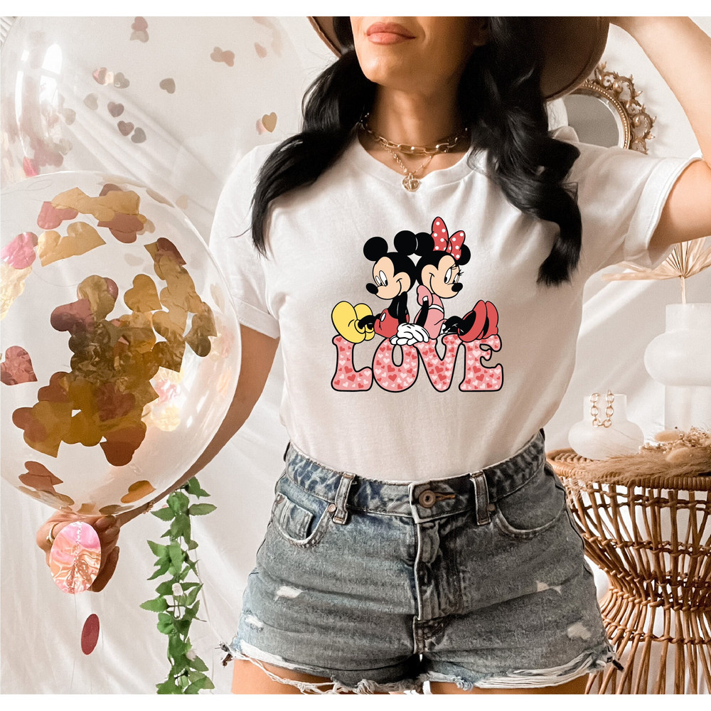 Disney Couple Tee, Mickey Minne Tee, Mickey Minnie Couple T-shirt, Disney Trip Couple Tee, Valentines Day Gift Tee,Disneyworld Matching Tee - 2.jpg