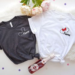 disney custom name shirts, mickey and minnie t-shirt, disney couple shirt, disney castle sweatshirt, disney family vacat