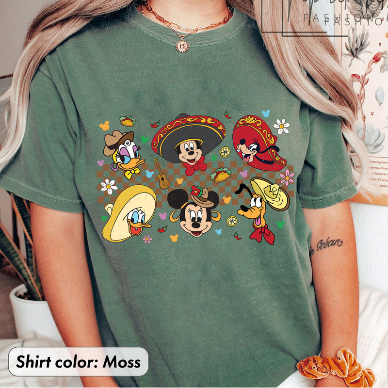 Disney Happy Cinco De Mayo Shirt, Mexican Fiesta Tshirt, Mickey and Friends Cinco De Mayo Checkered Shirt, Disney Mexican Tee, Tequila Taco - 2.jpg