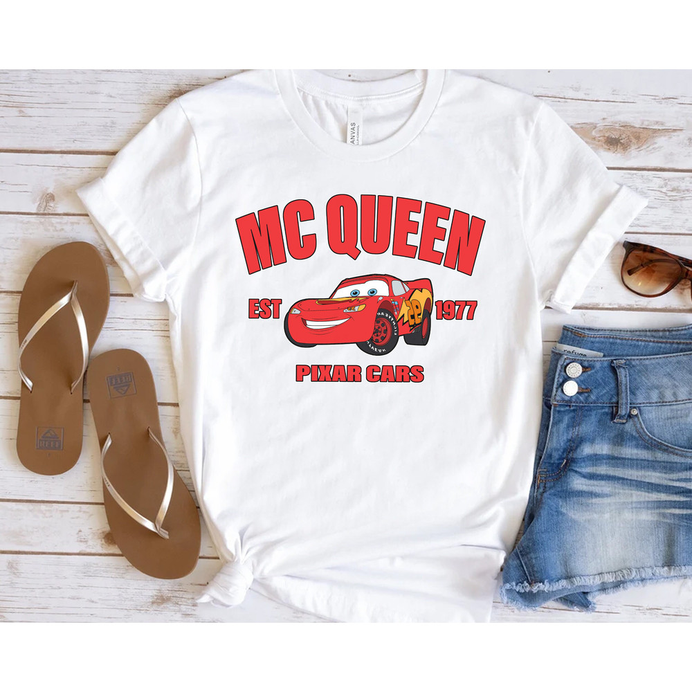 Disney Pixars Cars Characters Group Squad Custom MC Queen Vintage Shirt, Magic Kingdom Unisex T-shirt Family Birthday Gift Aid Toddler Tee - 3.jpg