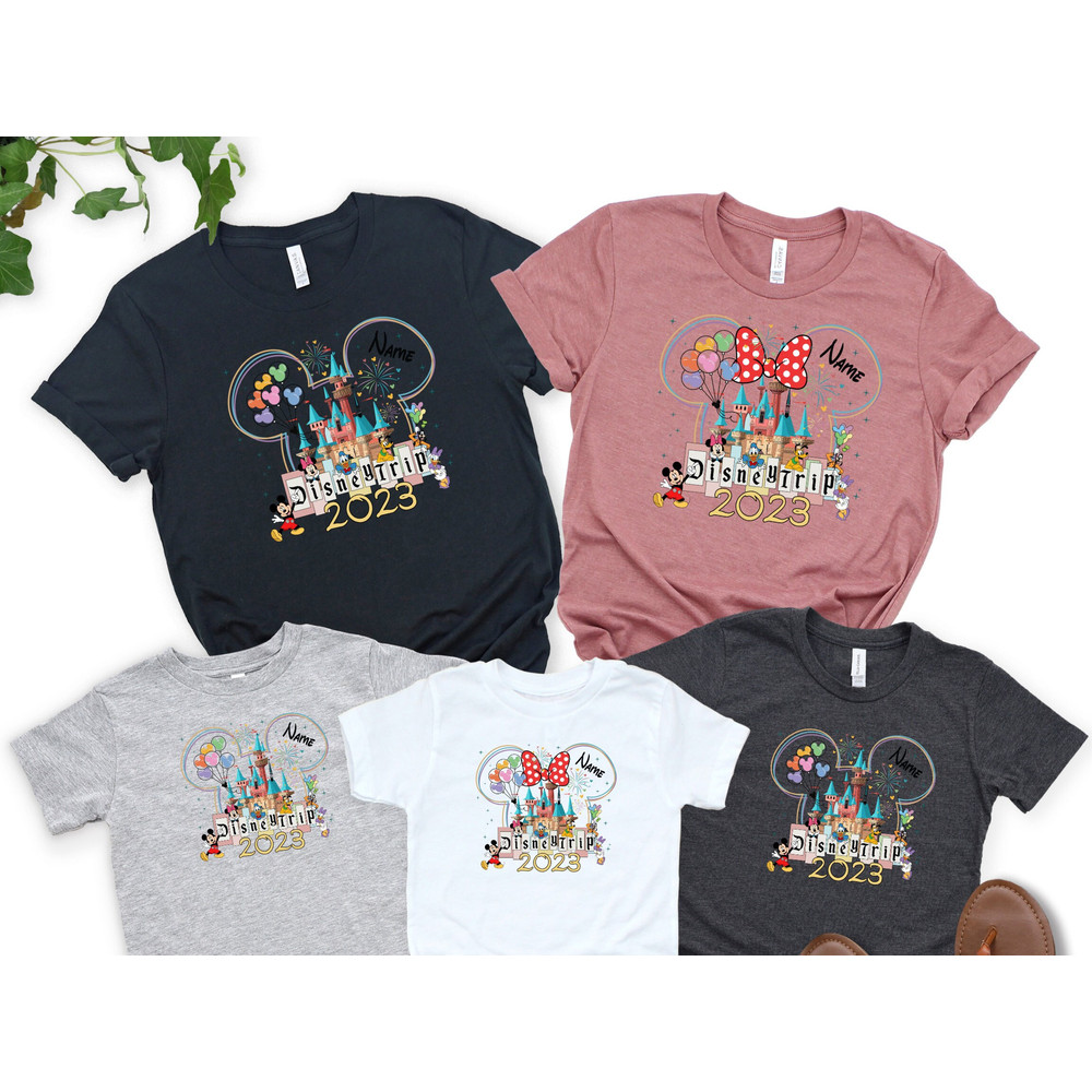 Disney Trip 2023 Shirt, Disney Family Shirts, Family Vacation Shirts, Disney Matching Shirts, Disneyland T-shirt, Custom Name Disney Shirts - 1.jpg