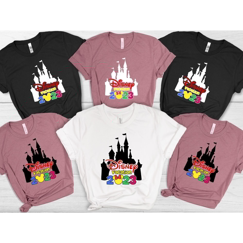 Disney Vacation 2023 Shirts, Disney Family Trip 2023, Mickey And Minnie T-shirt, Disney Couple Tee, Disney Castle Shirt, Disney Matching Tee - 1.jpg