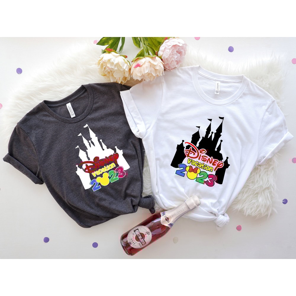 Disney Vacation 2023 Shirts, Disney Family Trip 2023, Mickey And Minnie T-shirt, Disney Couple Tee, Disney Castle Shirt, Disney Matching Tee - 2.jpg