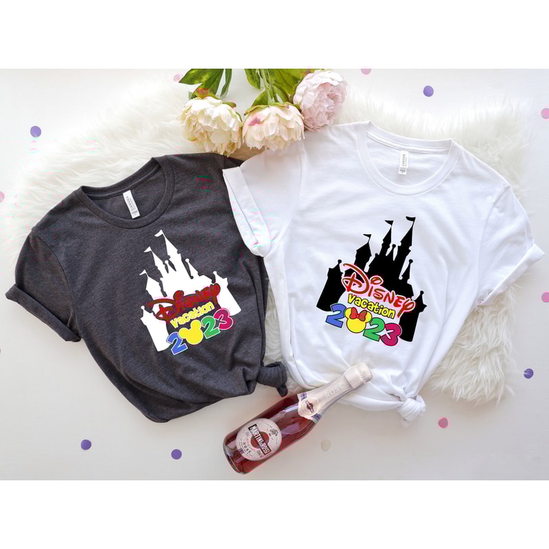 Disney Vacation 2023 Shirts, Disney Family Trip 2023, Mickey And Minnie T-shirt, Disney Couple Tee, Disney Castle Shirt, Disney Matching Tee - 2.jpg
