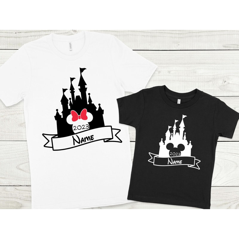 Disneyland Custom Name Shirts, Mickey And Minnie T-shirt, Disney Couple Shirt, Disney Castle Shirt, Disney Family Vacation, Disneyworld Tee - 1.jpg