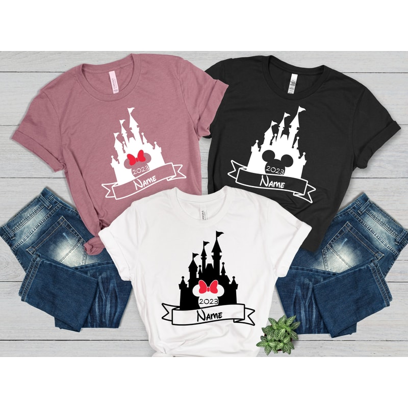 Disneyland Custom Name Shirts, Mickey And Minnie T-shirt, Disney Couple Shirt, Disney Castle Shirt, Disney Family Vacation, Disneyworld Tee - 3.jpg
