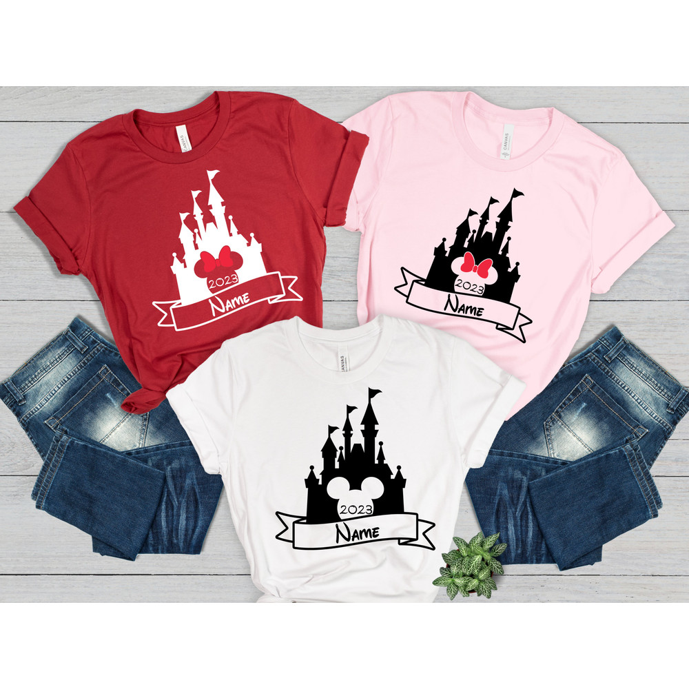 Disneyland Custom Name Shirts, Mickey And Minnie T-shirt, Disney Couple Shirt, Disney Castle Shirt, Disney Family Vacation, Disneyworld Tee - 5.jpg