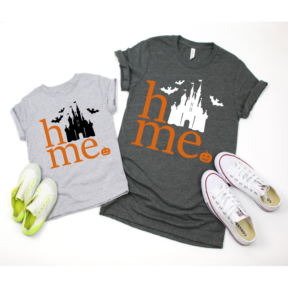 Halloween Home Castle Shirt, Disney Castle Halloween T-Shirt, Women's Disney Halloween Shirt, Cinderella Shirt, Matching Disney Shirts, - 1.jpg