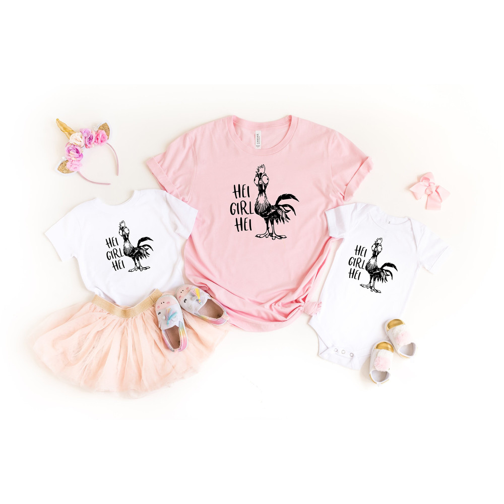 Hei Girl Hei Shirt, Moana Chicken Character Shirt, Disney Characters T-shirt, Disney Moana Chicken Tee, Disney T Shirt, Funny Disney gift T - 1.jpg