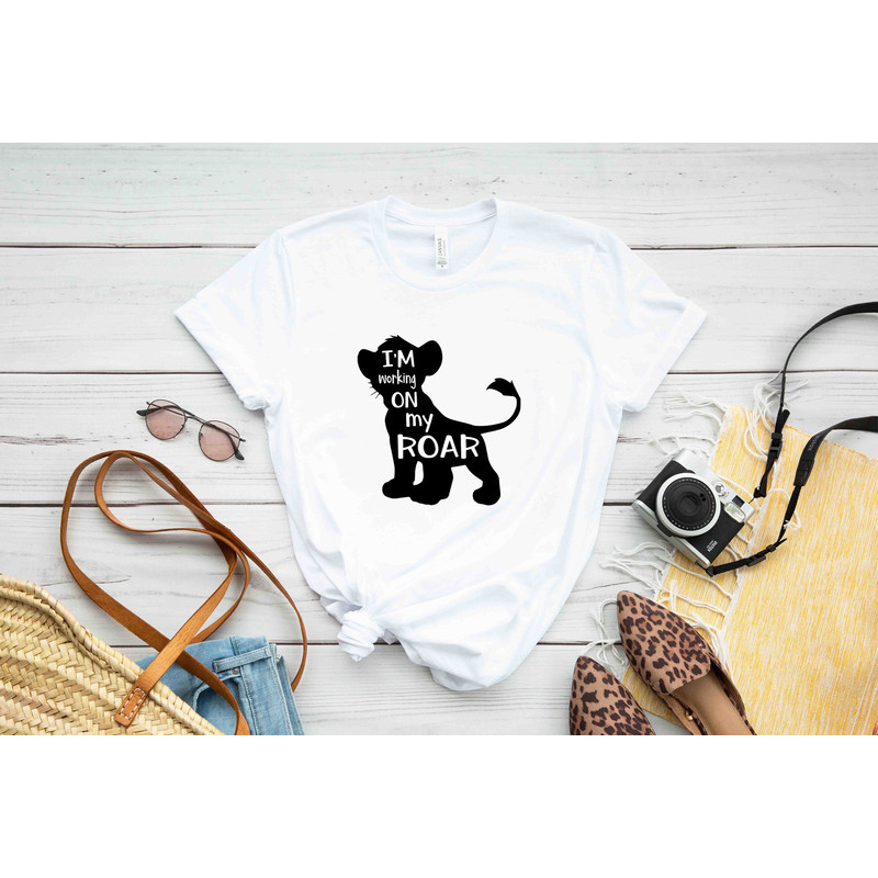 I'm Working on My Roar T-Shirt, Vacation Shirt, Lion Movie, Family Vacation, Family Vacation T-shirt, Disney Kid Shirt, Lion Shirt - 2.jpg