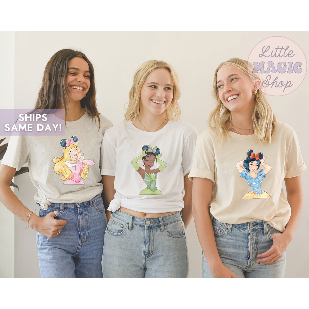 Matching Princess Mouse Ears Shirt, Snow White, Belle, Mermaid, Jasmine, Aurora, Tiana, Cinderella Shirt , Matching WDW Group Shirts - 1.jpg