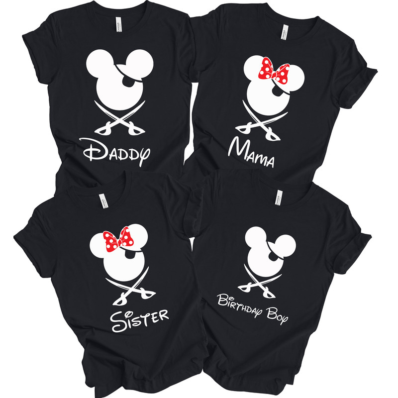 Mickey And Minnie Matching Disney Pirates T-Shirt, Disney Trip Tee, Disneyland Pirates of Caribbean Shirts, Disney World Pirates Party Shirt - 2.jpg