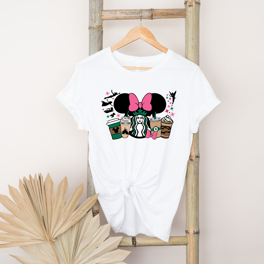 Minnie Starbucks Coffee Shirt, Disney Coffee Latte Tee, Disney Tinker Bell Shirt, Disney Girls Shirt, Mickey Ears Shirt, Disney Matching Tee - 1.jpg