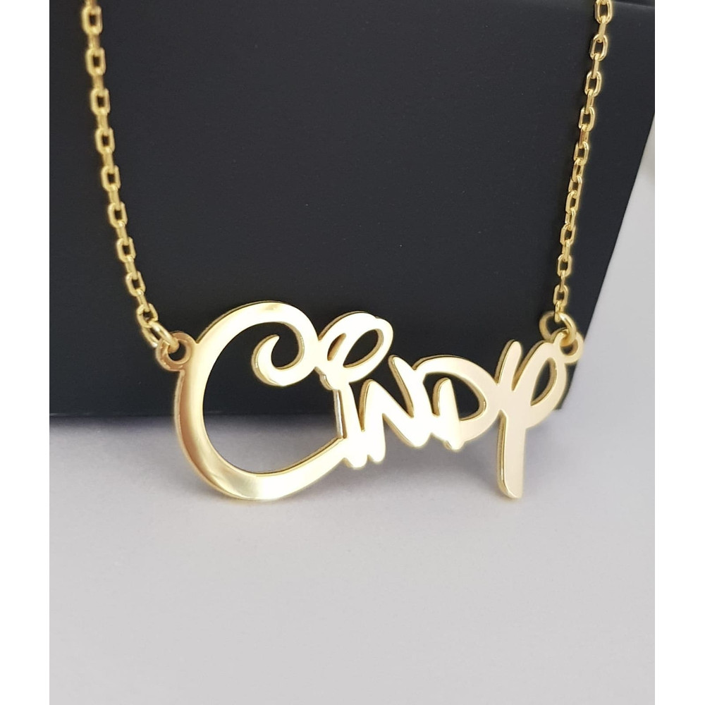 Necklace With Disney Font,Disney Font Name Necklace,Gold Disney Name Necklace,Disne Gift,Birthday Gift - 1.jpg