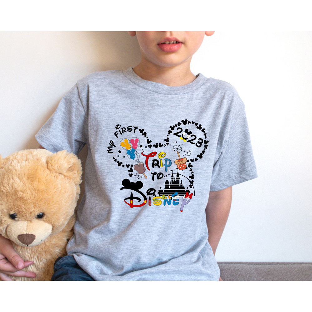 My First Trip To Disney 2023 Shirt, Disney Couple T-Shirt, Disney Trip Shirt, Disney Family Vacation T-Shirts, Disneyland Trip Shirts - 5.jpg
