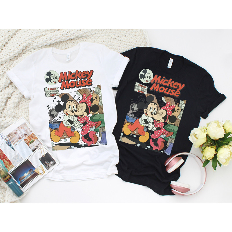 Retro Minnie & Mickey Mouse Poster T-shirts, Disney Matching Couple Tees, Retro minnie mickey T-shirts - 1.jpg