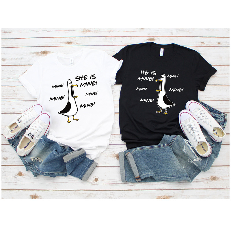 She is Mine T-Shirt, He is Mine Shirt, Couple Matching T-Shirt, Disney Honeymoon Shirt, Mrs And Mr Matching Shirt - 1.jpg