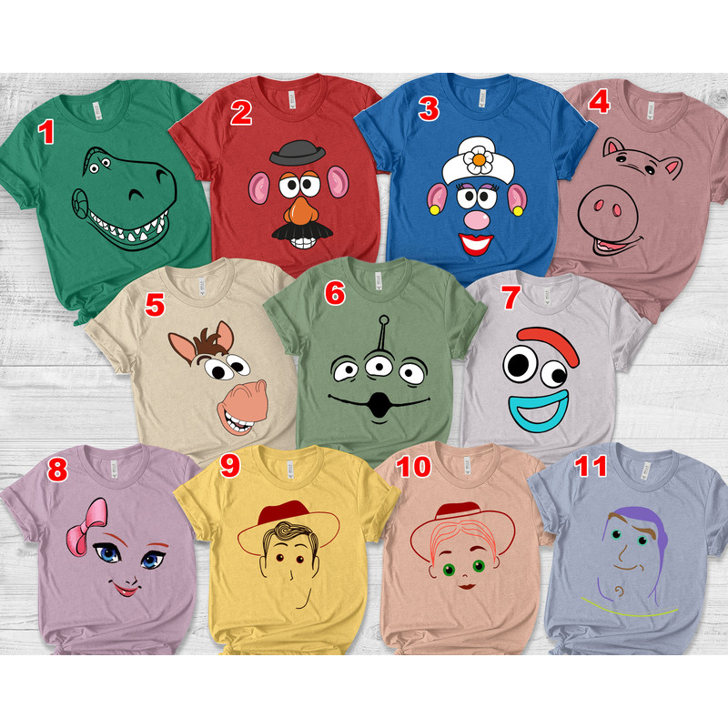 Toy Story Characters Shirt, Matching Family Shirt, Toy Story Friends Shirt, Toy Story Land Shirt, T-Rex Woody Jessie Forky C-06012312 - 1.jpg