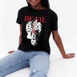 unisex villains cruella de vil t-shirt,disney cruella shirt,disneyland vacation gift,cruella devil,magazine cover shirt,