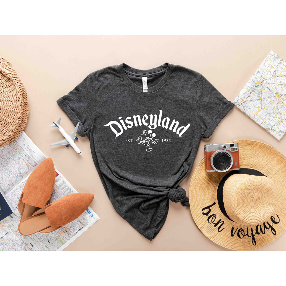 Vintage Disneyland Est 1955 T-Shirt, Disneyland Family Shirts, Disney Trip Shirt, Disneyland Shirt, Disney Vacation Shirts, Retro Disney Tee - 1.jpg
