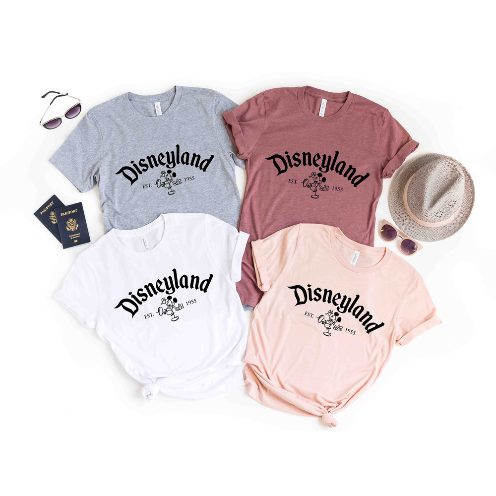 Vintage Disneyland Est 1955 T-Shirt, Disneyland Family Shirts, Disney Trip Shirt, Disneyland Shirt, Disney Vacation Shirts, Retro Disney Tee - 3.jpg