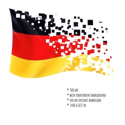 germany flag. png transparent background. instant download