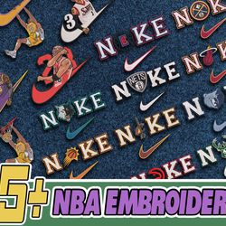 15 nba custom brand logo embroidery bundle, nba basketball logo embroidery bundle, famous basketball team embroidery bun