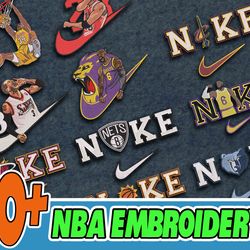 10 nba brand logo embroidery bundle, nba basketball logo embroidery bundle, famous basketball team embroidery bundle, ba