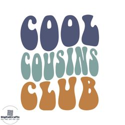 cool cousin club retro cousin shirt design svg graphic design file