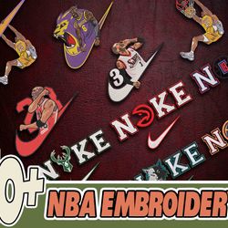 10 nba custom brand logo embroidery bundle, nba basketball logo embroidery bundle, famous basketball team embroidery bun