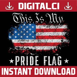 This Is My Pride Flag USA American 4th Of July Patriotic Png, American Flag Png, Independence day, Digital Download