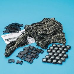 Compass Parachute Cord Bracelet Craft Kit (Pack of 24)