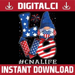 cna certified nursing assistant love 4th of july gnome usa png, nursing assistant 4th of july gnome png, independence