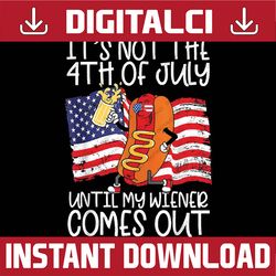 it's not the 4th of july until my weiner comes out png, funny hotdog 4th of july png, independence day png, digital